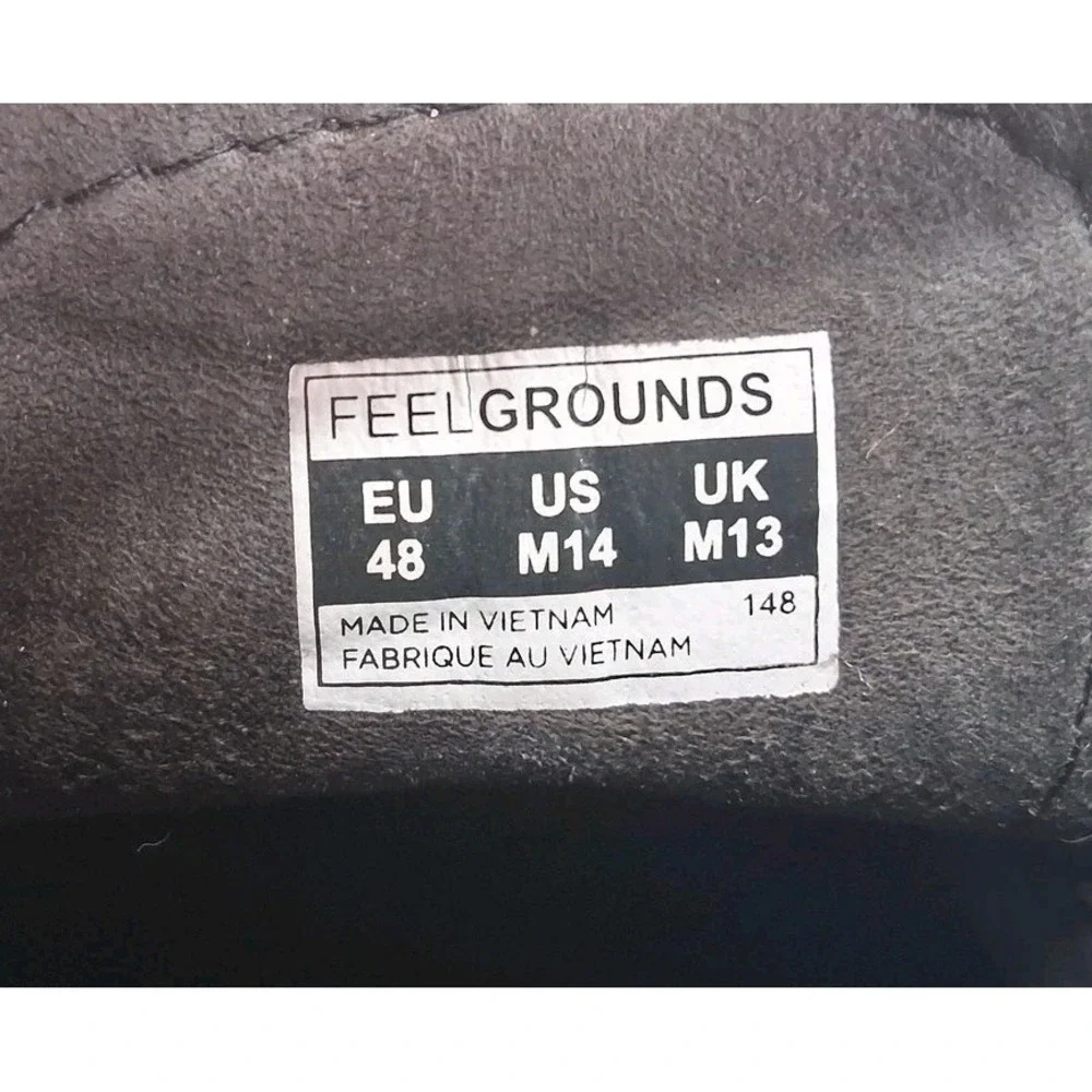 FEELGROUNDS Shoes Mens Size 14 Black Synthetic High Top Barefoot Casual Sneakers